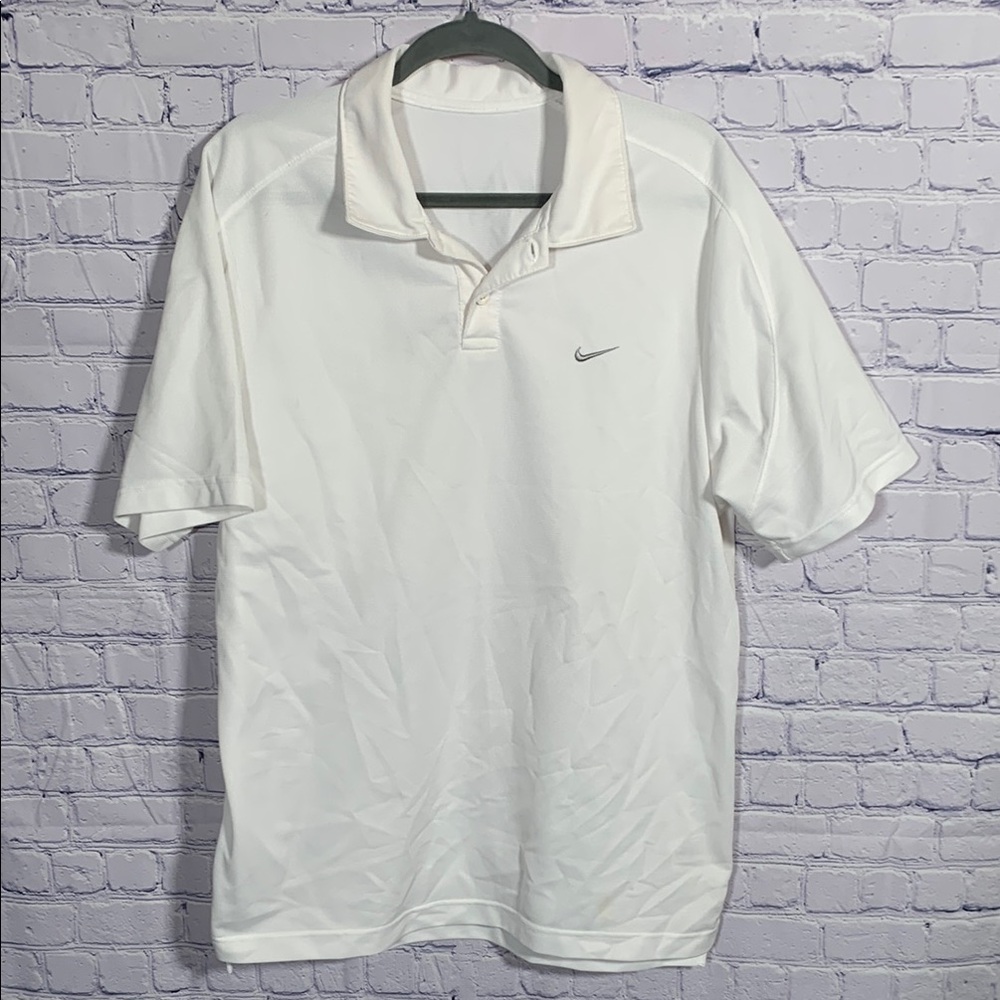 Nike Mens Short Sleeve Polo White Size XL Golf Prep Athleisure Lightweight